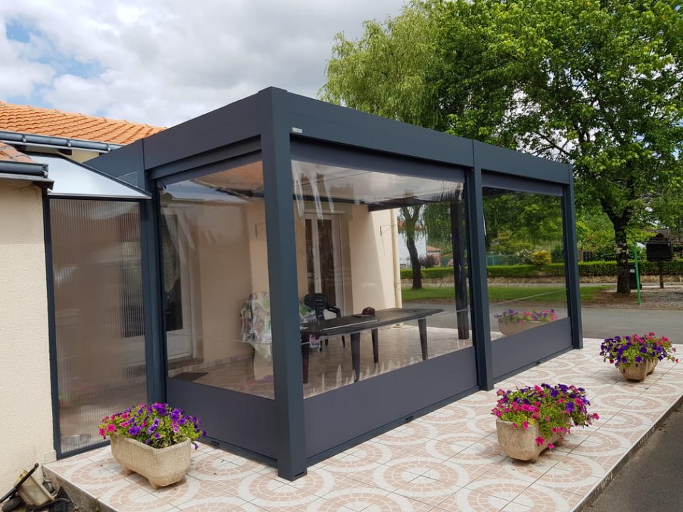 Bâche transparente pour terrasse SUR MESURE Żagle Ogrodowe